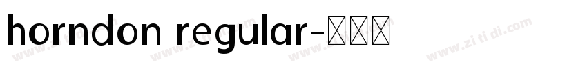 horndon regular字体转换